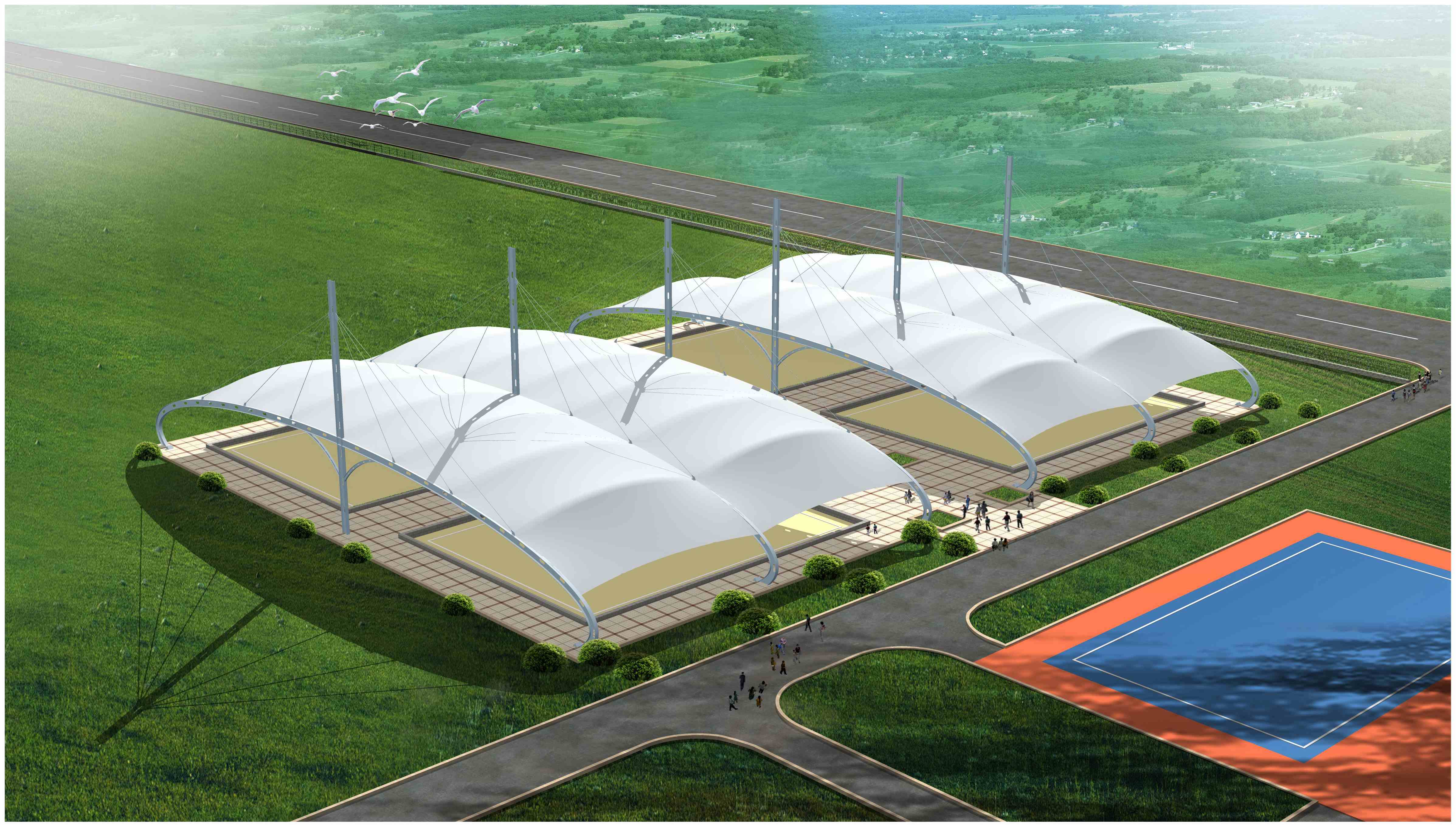 体育看台膜结构报价单-2