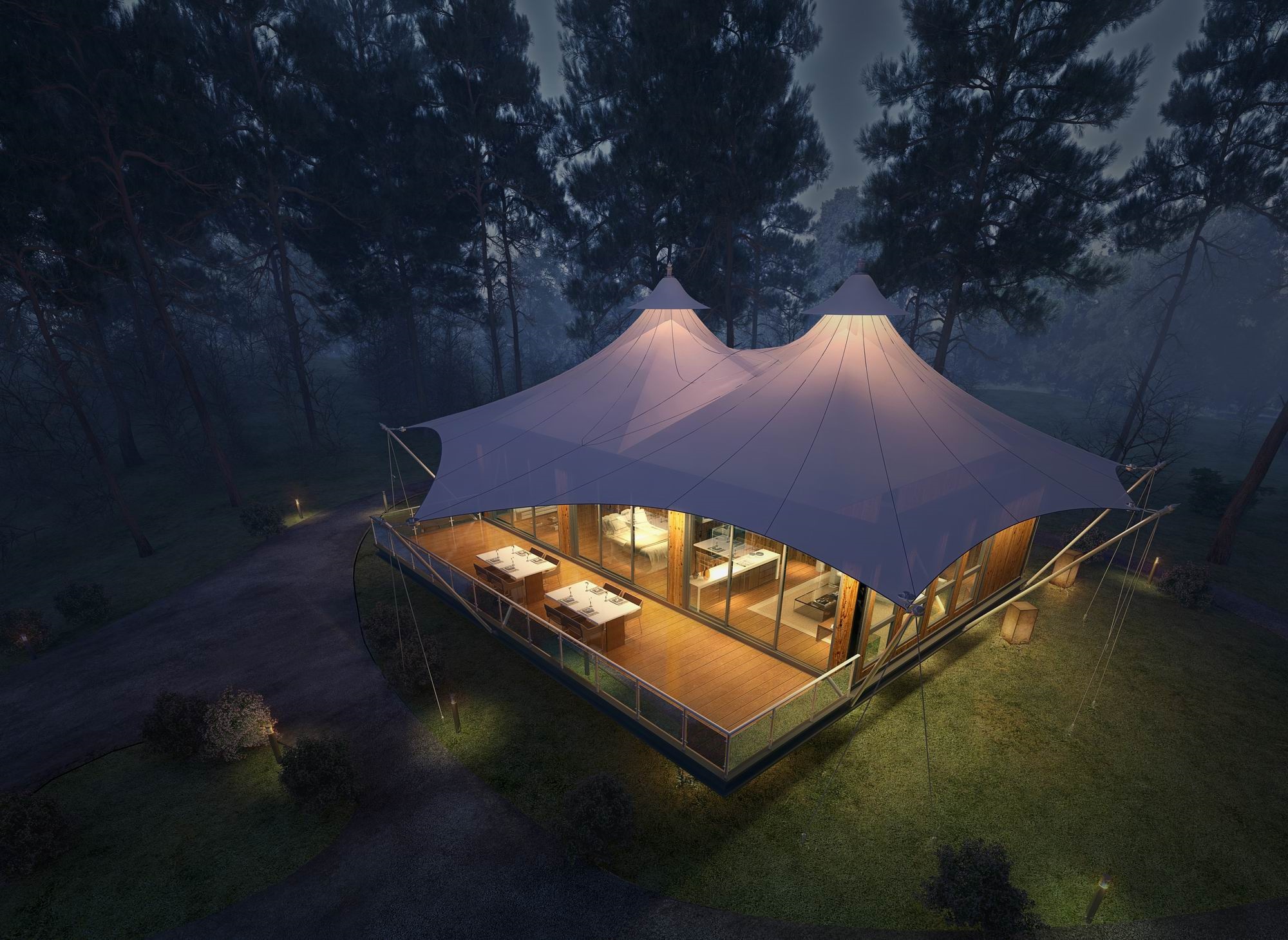 青海膜结构体育看台-2